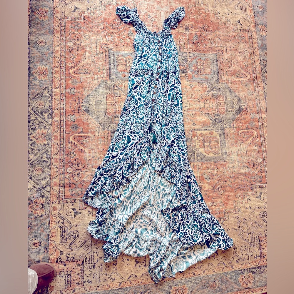 *worn once* off the shoulder high low dress